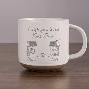 J'aimerais que tu habites à côté - Mug en céramique personnalisé Bestie - Cadeau pour meilleures amies, meilleures amies, sœurs