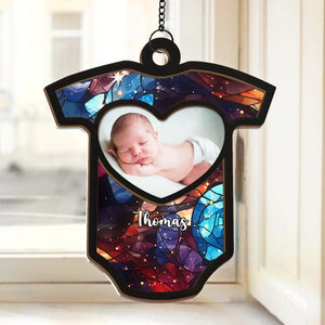 Photo personnalisée : éternellement reconnaissant pour ce petit miracle ! Attrape-soleil personnalisé à suspendre à la fenêtre ! Cadeau de Noël pour bébé, enfant et nouveau-né.