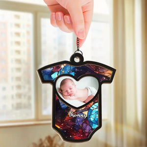 Photo personnalisée : éternellement reconnaissant pour ce petit miracle ! Attrape-soleil personnalisé à suspendre à la fenêtre ! Cadeau de Noël pour bébé, enfant et nouveau-né.