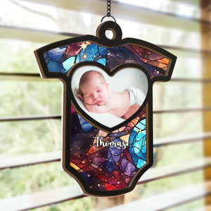 Photo personnalisée : éternellement reconnaissant pour ce petit miracle ! Attrape-soleil personnalisé à suspendre à la fenêtre ! Cadeau de Noël pour bébé, enfant et nouveau-né.