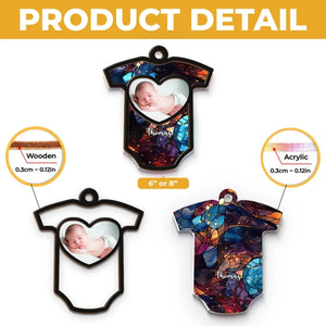 Photo personnalisée : éternellement reconnaissant pour ce petit miracle ! Attrape-soleil personnalisé à suspendre à la fenêtre ! Cadeau de Noël pour bébé, enfant et nouveau-né.