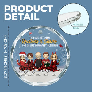 Le plus beau cadeau que nos parents nous ont offert, c'était l'un à l'autre - Décoration de Noël personnalisée en verre avec cercle - Cadeau pour les membres de la famille