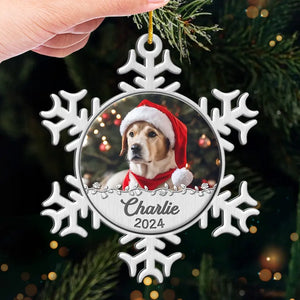 Décoration de Noël personnalisée avec photo - Décoration personnalisée pour chien et chat - Forme en métal personnalisée - Cadeau de Noël pour les propriétaires et les amoureux des animaux