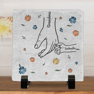 La sagesse intemporelle de grand-mère, une lumière qui guide tout au long du voyage de la vie - Pierre carrée personnalisée avec support - Cadeau pour maman et grand-mère