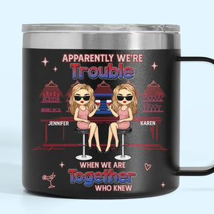 Tu es ma sœur de cœur - Gobelet personnalisé en acier inoxydable de 14 oz avec poignée - Cadeau pour meilleures amies, meilleures amies, sœurs