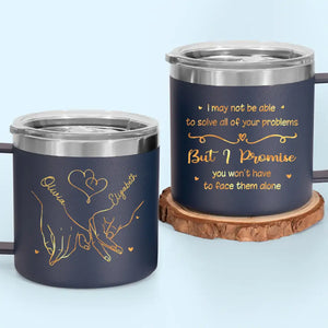 La véritable amitié est le plus beau cadeau de tous - Gobelet personnalisé en acier inoxydable de 14 oz avec poignée - Cadeau pour meilleures amies, meilleures amies, sœurs