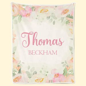 Les mains d'un bébé, les plus belles fleurs du monde - Couverture personnalisée pour bébé - Cadeau pour bébé, enfant et nouveau-né