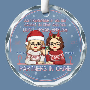 Félicitations pour être ma meilleure amie ! Décoration de Noël personnalisée en forme de cercle en verre. Cadeau idéal pour les meilleures amies, les meilleures amies et les sœurs.