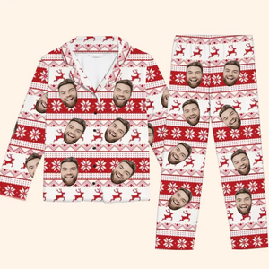 Photo personnalisée : Noël est une question de famille et de joie ! Pyjama personnalisé pour toute la famille ! Cadeau de Noël pour les membres de la famille