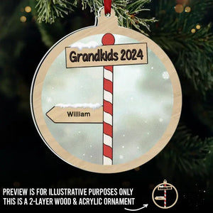 L'amour et la famille sont les véritables cadeaux de Noël - Décoration familiale personnalisée en bois et acrylique - Cadeau de Noël pour les membres de la famille