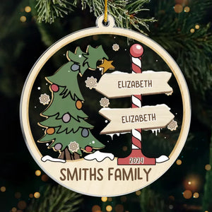 La famille est là où la vie commence et l'amour ne finit jamais - Ornement personnalisé pour la famille - Forme personnalisée en acrylique - Cadeau de Noël pour les membres de la famille