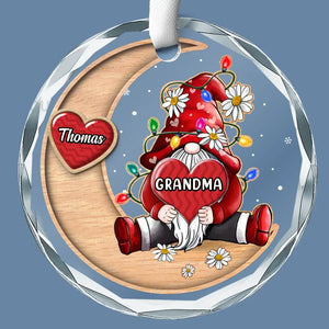 Faire briller les esprits ce soir - Décoration de Noël personnalisée en verre avec cercle - Cadeau de Noël pour maman et grand-mère