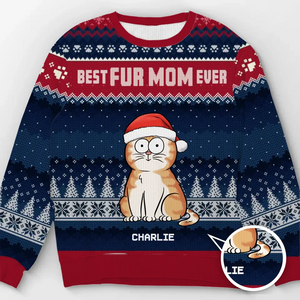 Ce Noël, montrez votre amour pour les animaux de compagnie de manière amusante et chaleureuse - Sweat-shirt moche personnalisé pour chien et chat - Pull en laine unisexe - Cadeau de Noël pour les propriétaires d'animaux et les amoureux des animaux