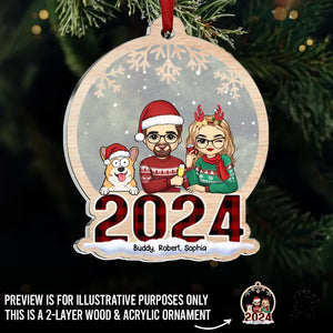 Ensemble, c'est un endroit merveilleux où être pendant les vacances - Décoration personnalisée en bois et acrylique pour chien et chat - Cadeau de Noël pour mari, femme, propriétaires d'animaux, amoureux des animaux