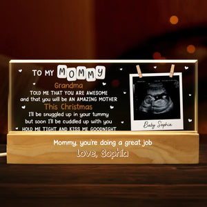 Photo personnalisée « Vous faites du bon travail » - Lettres acryliques personnalisées pour la famille, veilleuse LED 3D - Cadeau pour bébé, enfant, nouveau-né