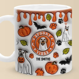 Trop mignon pour effrayer – Mug personnalisé avec effet gonflable 3D pour chien – Cadeau d'Halloween pour les propriétaires et les amoureux des animaux