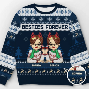 Joyeux anniversaire - Sweat-shirt personnalisé et moche - Pull unisexe en laine - Cadeau de Noël pour meilleures amies, meilleures amies, sœurs