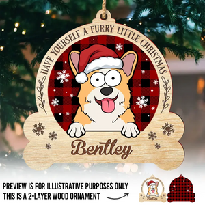 Un cadeau sincère pour tous ceux qui aiment leur chien - Décoration de Noël personnalisée en bois à 2 couches - Cadeau de Noël pour les propriétaires d'animaux et les amoureux des animaux