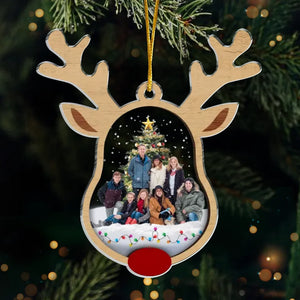 Photo personnalisée « Tous les chemins mènent à la maison pour les vacances » - Ornement personnalisé familial - Forme personnalisée en acrylique - Cadeau de Noël pour les membres de la famille