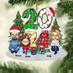 La joie de Noël, c'est la famille réunie ! - Décoration personnalisée pour la famille - Forme personnalisée en acrylique - Cadeau de Noël pour les membres de la famille