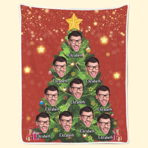 Couverture personnalisée avec photo « Bienvenue au Jingle Party Hop » – Couverture familiale personnalisée – Cadeau de Noël pour les membres de la famille