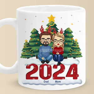 Noël en famille, c'est mon bonheur ! Mug personnalisé pour la famille ! Cadeau de Noël pour les membres de la famille