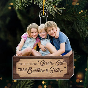 Photo personnalisée avec toi à mes côtés, chaque Noël est spécial - Ornement personnalisé familial personnalisé - Forme personnalisée en acrylique - Cadeau de Noël pour les membres de la famille, les frères et sœurs
