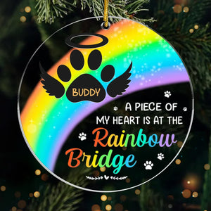 Je rêve du jour où nous pourrons nous retrouver au pont arc-en-ciel - Ornement commémoratif personnalisé - Forme personnalisée en acrylique - Cadeau de condoléances, cadeau de Noël pour les propriétaires d'animaux et les amoureux des animaux
