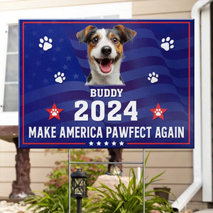 Custom Photo Furry Friend, My Vote's For You - Dog & Cat Personalized Custom Yard Sign - New Arrival, Gift For Pet Owners, Pet Lovers AMZ