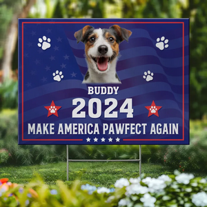 Custom Photo Furry Friend, My Vote's For You - Dog & Cat Personalized Custom Yard Sign - New Arrival, Gift For Pet Owners, Pet Lovers AMZ
