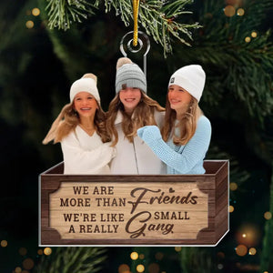 Photo personnalisée Chaque saison est notre saison - Ornement personnalisé Bestie personnalisé - Forme personnalisée en acrylique - Cadeau de Noël pour meilleures amies, BFF, sœurs