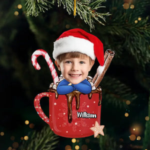 Photo personnalisée : J'ai hâte de passer Noël ensemble - Décoration personnalisée en famille - Acrylique en forme personnalisée - Cadeau de Noël pour grand-mère, grand-père, petit-enfant