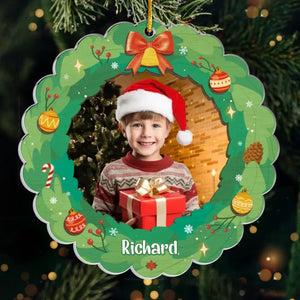 Photo personnalisée : le meilleur cadeau pour votre sapin de Noël ! Ornement personnalisé pour toute la famille ! Acrylique de forme personnalisée ! Cadeau de Noël pour les membres de la famille