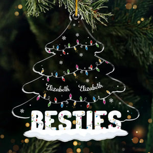 Trouvez la joie dans les petites choses de Noël - Ornement personnalisé Bestie - Forme personnalisée en acrylique - Cadeau de Noël pour meilleures amies, meilleures amies, sœurs