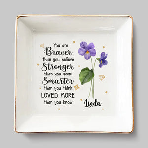 Tu es plus courageuse que tu ne le crois - Porte-bijoux personnalisé pour meilleure amie - Cadeau pour meilleures amies, meilleures amies, sœurs