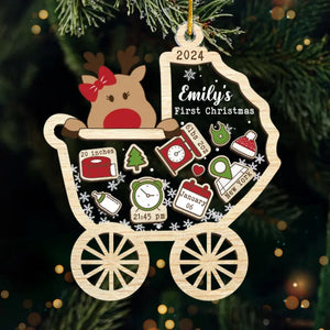 Les plus petites mains tiennent les cadeaux les plus précieux de tous - Ornement personnalisé familial personnalisé - Forme personnalisée en acrylique - Cadeau de Noël pour bébé, enfant, nouveau-né, premier Noël