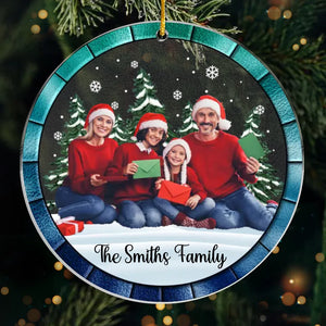Photo personnalisée : la maison est là où se trouvent vos proches - Ornement personnalisé pour la famille - Forme personnalisée en acrylique - Cadeau de Noël pour les membres de la famille