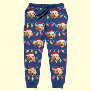 Photo personnalisée pour vous souhaiter une joyeuse fête ! - Pyjama personnalisé pour chien et chat - Cadeau de Noël pour propriétaires et amoureux des animaux