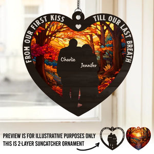Toi et moi, c'est une chose éternelle - Attrape-soleil personnalisé pour fenêtre - Cadeau pour mari et femme, anniversaire