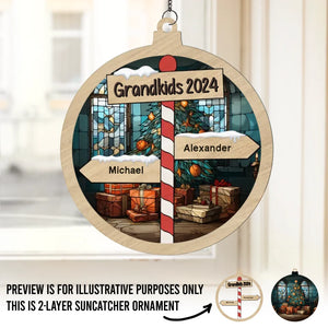 Le meilleur des cadeaux pour le sapin de Noël - Attrape-soleil personnalisé pour fenêtre - Cadeau de Noël pour les membres de la famille