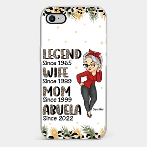 Promu arrière-grand-mère - Coque de téléphone transparente personnalisée pour la famille - Cadeau pour maman et grand-mère