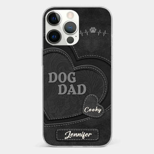 Je te garde à jamais dans mon cœur ! Coque de téléphone transparente personnalisée pour chien et chat ! Cadeau pour les propriétaires et les amoureux des animaux.