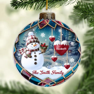 La famille est au cœur de notre histoire - Décoration personnalisée pour la famille - Forme personnalisée en acrylique - Cadeau de Noël pour les membres de la famille