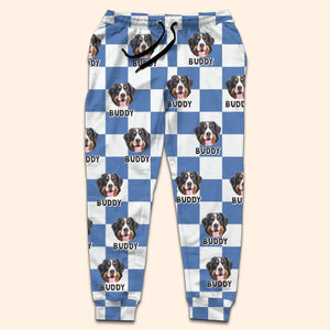 Photo personnalisée « Pattes du Père Noël » : Pantalon de survêtement unisexe personnalisé pour chien et chat - Cadeau de Noël pour propriétaires et amoureux des animaux