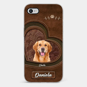 Coque de téléphone transparente personnalisée avec photo représentant des queues qui remuent et des contes de Noël pour chiens et chats – Cadeau de Noël pour propriétaires et amoureux des animaux