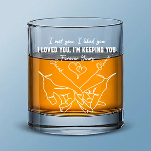 L'amour est la fleur - Verre à whisky personnalisé pour couple - Cadeau pour mari et femme, anniversaire