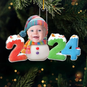 Photo personnalisée Petites mains, petits pieds, grand amour de Noël - Ornement personnalisé familial personnalisé - Forme personnalisée en acrylique - Cadeau de Noël pour bébé, enfant, nouveau-né