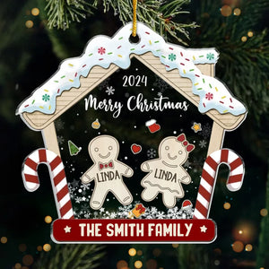 Le meilleur voyage vous ramène à la maison - Ornement personnalisé pour la famille - Forme personnalisée en acrylique - Cadeau de Noël pour les membres de la famille