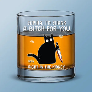 J'irais jusqu'au bout du monde pour toi - Verre à whisky personnalisé amusant - Cadeau de Noël pour meilleurs amis, sœurs, membres de la famille, collègues