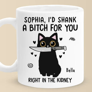 Quiconque vous blesse ressentira ma colère - Tasse personnalisée pour ami - Cadeau de Noël pour meilleurs amis, sœurs, membres de la famille, collègues